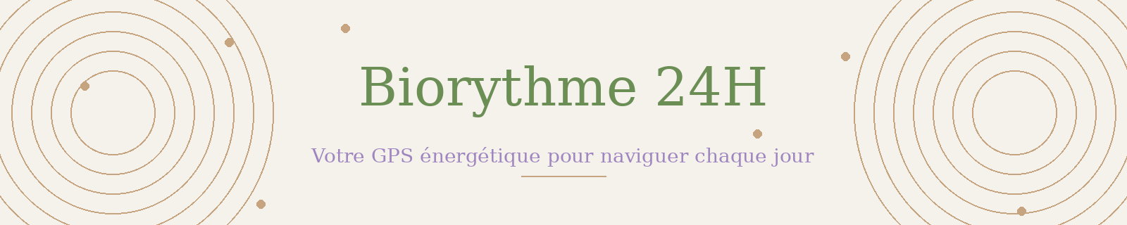 Biorythme énergétique personnalisé 24h - GPS énergétique quotidien